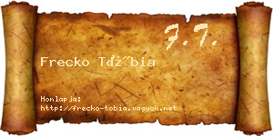 Frecko Tóbia névjegykártya
